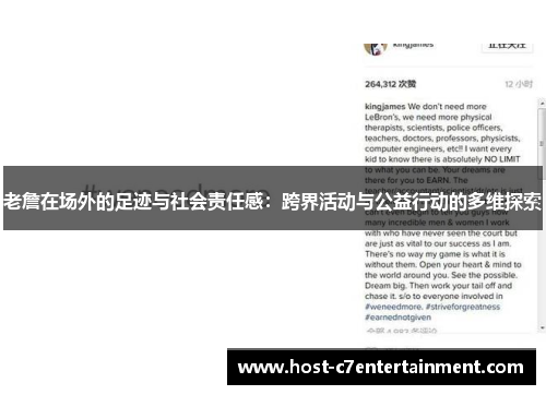 老詹在场外的足迹与社会责任感:跨界活动与公益行动的多维探索 老詹在场外的足迹与社会责任感:跨界活动与公益行动的多维探索
